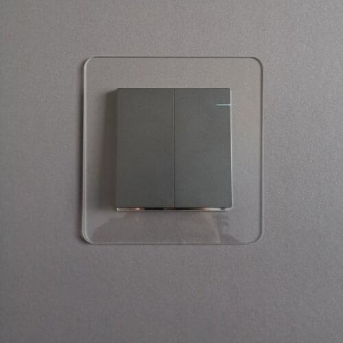 Acrylic switch protective cover Switch sticker Socket switch deco frame 3D wall sticker 8.6x8.6cm