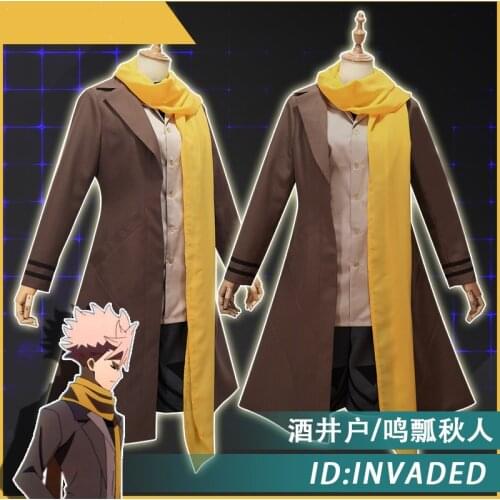 Anime! ID:INVADED Narihisago Akito Cosplay Costume Sakaido Uniform Halloween Party Outfit Costumes for Men 2020 NEW Arrival