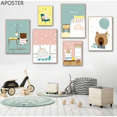 Настенные картины в детскую APOSTER China At AliExpress