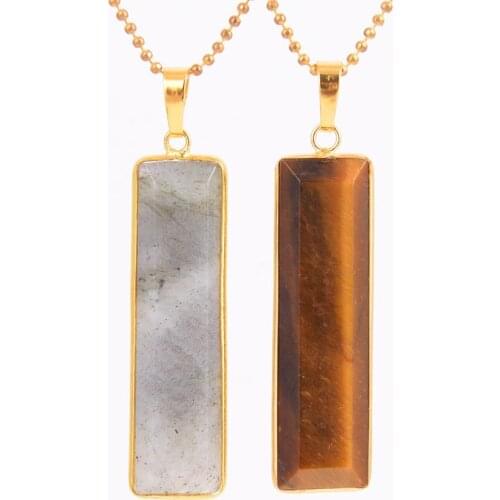 Reiki Chakra Natural Gem Stone Necklaces & Pendants for Men Women Healing Jewellery D442