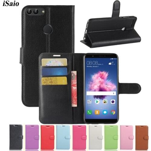 For Huawei P Smart Wallet Case PSmart Flip Leather Cover Luxury Phone Case Huawey P Smart 5.65 inch White Black Bookcase Bumper