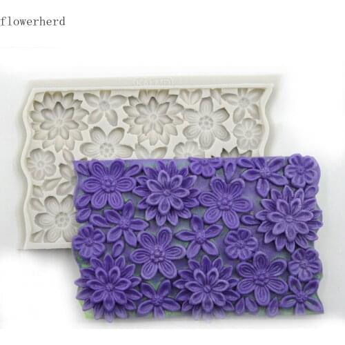 Epoxy Resin Molds Flower Petal Leaf Silicone Mold Fondant Cake Mold Lace Candy Mold Cake Decoration Accessories Baking Tools