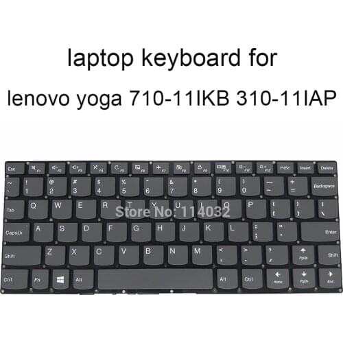 Laptop keyboard for lenovo yoga 710-11 710-11IKB 310-11 310-11IAP 710-11ISK US English gray keyboard original SN20Q12083 LCM15J8