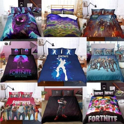 Fortnite Bedding Set Duvet Cover Pillow Case Fortress Night Fortnites Comforter Bed Set Pillowcase Queen King Size Bedspread