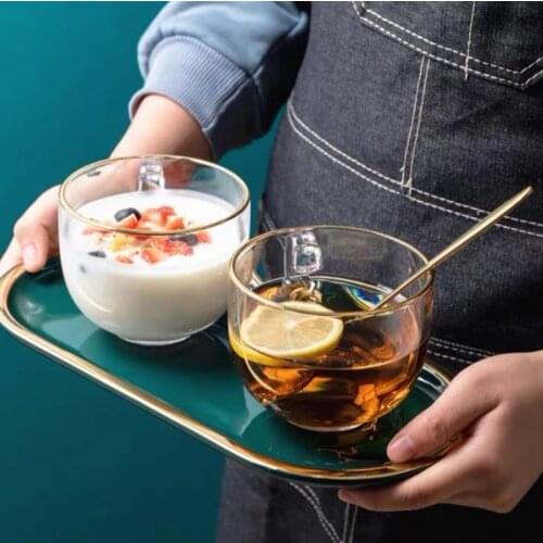 Óculos кружки с двойными дном Phnom Penh Large CapacityGlass Cup With Milk Breakfast Oatmeal Home Drinking Yogurt Coffee