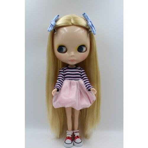 Free Shipping big discount RBL-302DIY Nude Blyth doll birthday gift for girl 4colour big eyes dolls with beautiful Hair cute toy