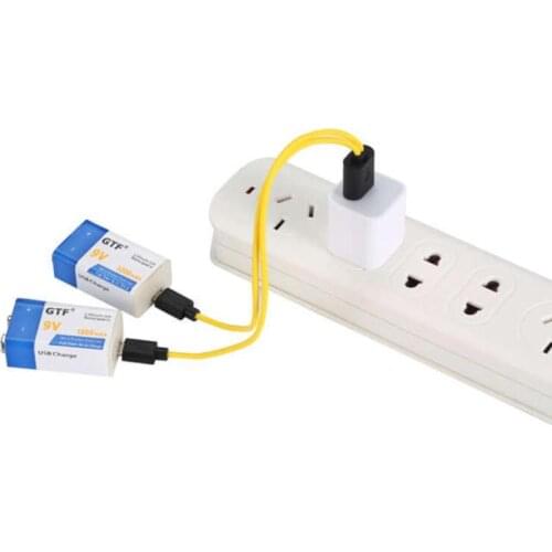 9V 1000mAh lithium ion battery 6F22 USB rechargeable battery keyboard rechargeable battery