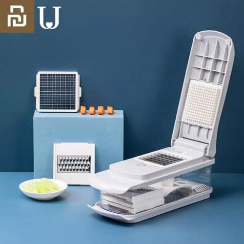 Youpin Jordan&Judy Manual Vegetable Cutter Slicer Dicer Fruit Melon Peeler 6 In 1 Multifunctional Onion Chopper With Container