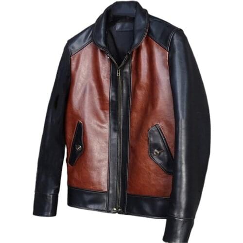 Free Shipping Brand Leather Coat For Mens Cowhide Jacket Mens Genuine Leather Retro Jacket Man Vintage Plus Size 4XL Overcoat