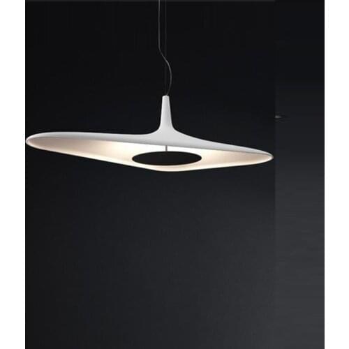 Luceplan Soleil Noir pendant light dining suspension metal interior Black white pendant light afe restaurant kitchen island lamp