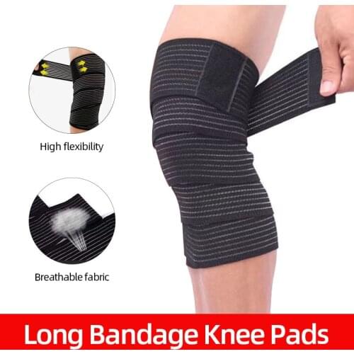 1pcs Elastic Wrapping Bandage Knee Pads Running Fitness Elbow Protect Knee Support Ankle Calf Support Sports Protector