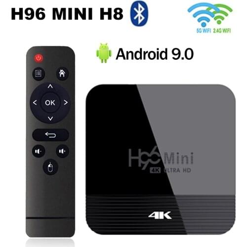 H96 Mini H8 Smart TV Box Android 9.0 RK3228A 4K HD 2GB 16GB Set Top Box 2.4G&5G Dual Wifi BT4.0 Smart Boxes