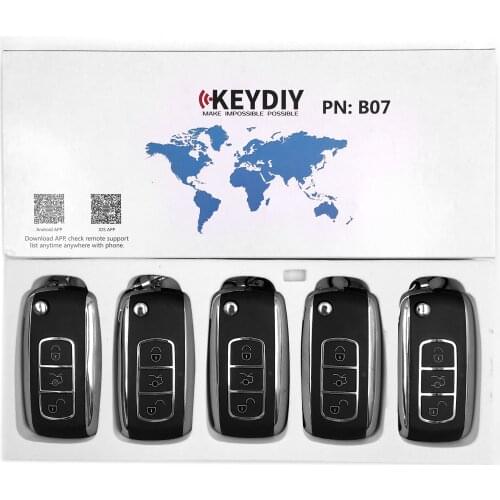 5pcs/lot KEYDIY KD B07 B Series Remote Control For KD900/KD MINI/KD-X2 Key Programmer Multi-function remote control key