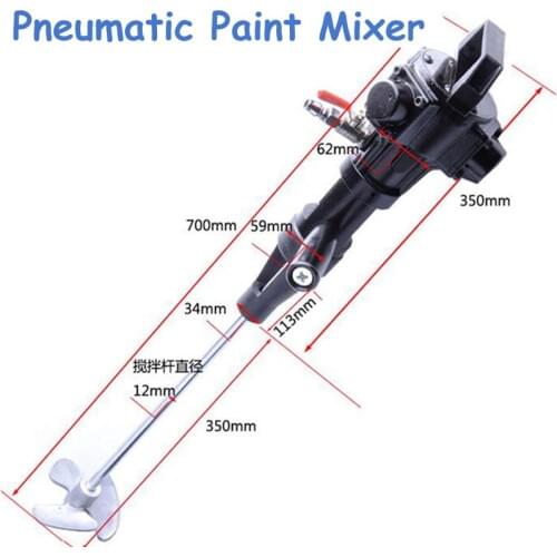 Handheld 5 Gallons Pneumatic Paint Mixer Stainless Steel Blade Ink Mixing Machine Agitator Pneumatic Mixing