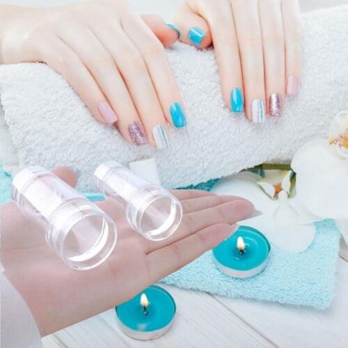 Nail Art Stamper Dual Head Nail Stamping Tool For Image Design Clear Jelly Manicure Nail Art Stamping Trasnsparent Nail Stamper