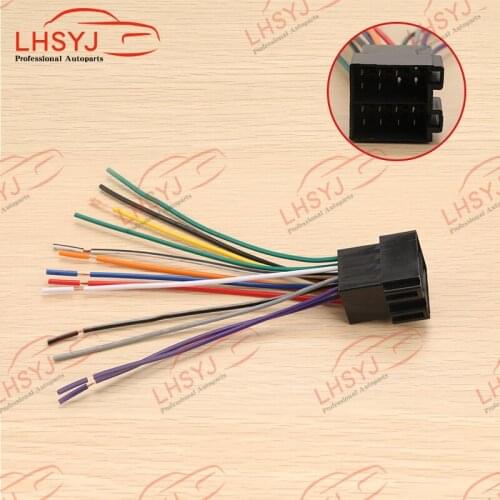Universal Car Male ISO Radio Wire Wiring Harness Adapter Connector Plug for Volkswagen MIB Radio Aftermarket Radio for Audi