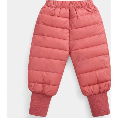 Winter Middle And Small Childrens Solid Color Leggings High Threaded Pants For Boys And Girls Can Be Opened For 1-5 Years Old