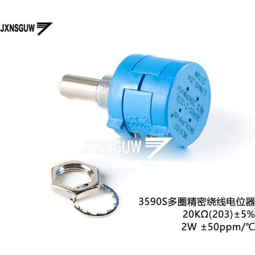 3590S-2 1K 2K 5K 10K 20K 50K 100K 5% 50ppm 3590 Precision Multi-Circle Potentiometer 102 202 502 103 203 503 104