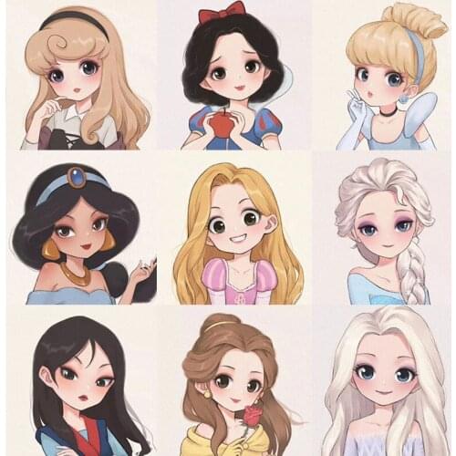 5D Diamond ChildrenS Cartoon Animation Disney Princess Diy Digital Hand Drawn Reduced Pressure Decorative Painting Cute Gift