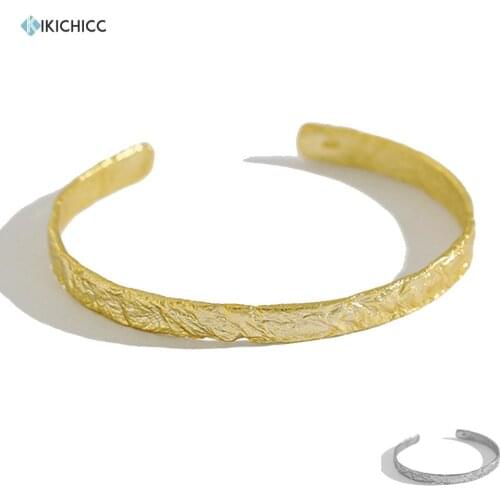 KIKICHICC 2020 925 Sterling Silver Gold 60mm Diameter Bangle Luxury Bracelet Fashion Fine Jewelry Gift 2021 Wedding Party Gift