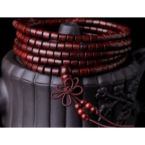 Sandalwood Rosewood 5mmx5mm Buddha Beads Authentic Himalayan Bracelet Yoga Zen