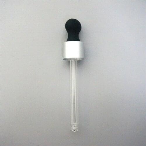 5/10/15/20/30/50/100ml Empty Brown Essential Oil Bottle Black Big Rubber Head Silver Ring Dropper Cover Brown Glass Containers