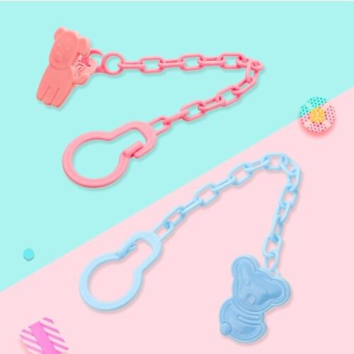 Baby Pacifier Holder Soother Clips Loss Prevention Accessory Nipple Chain Curved Hook Baby Carriage Clip Mom Care Free Ship