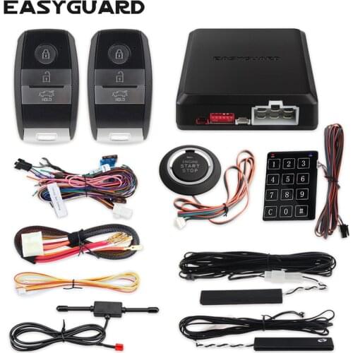 EASYGUARD PKE universal passive keyless entry lock system for car auto start anti theft push button start remote start password