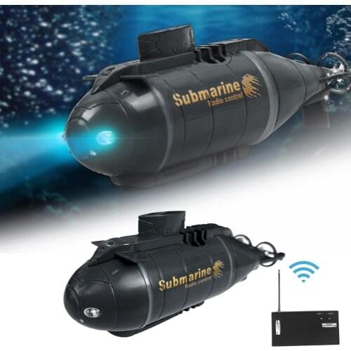Electric Mini RC Submarine With LED Light 5 Colors Speed Boat Smart Submarine Boat Simulation Diving Toy For Children