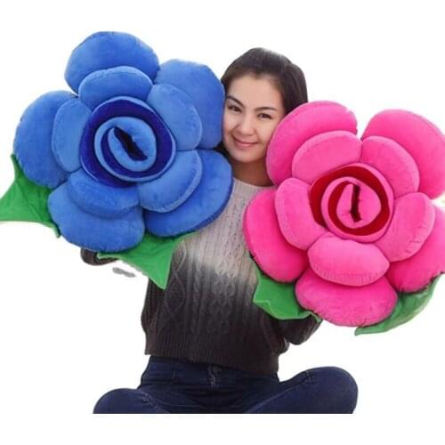 Simulation Rose Flower Pillow Cushion Baby Stuffed Toys Three-dimensional Petal Fashion Sofa Cushion Gift