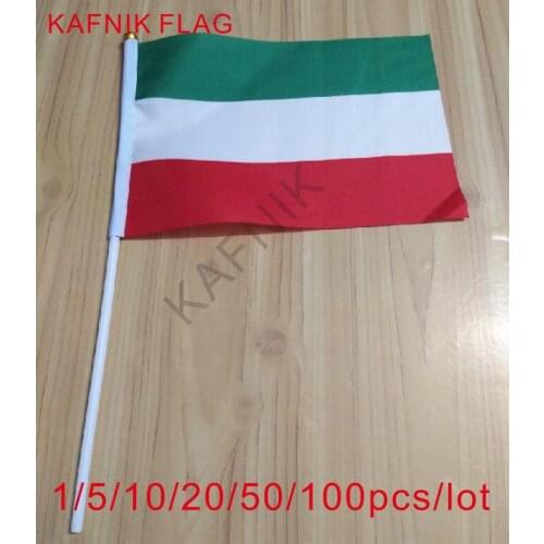 KAFNIK ,10/20/50/100pcs the Small Hungary flag 14*21CM Hungary Flag the hand national flag with Pole Handing flag