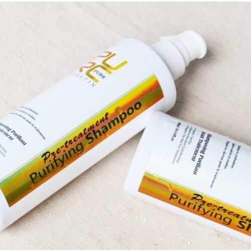 Hair treatment keratin purifying shampoo 300ml deep clearing hair shampoo free shipping