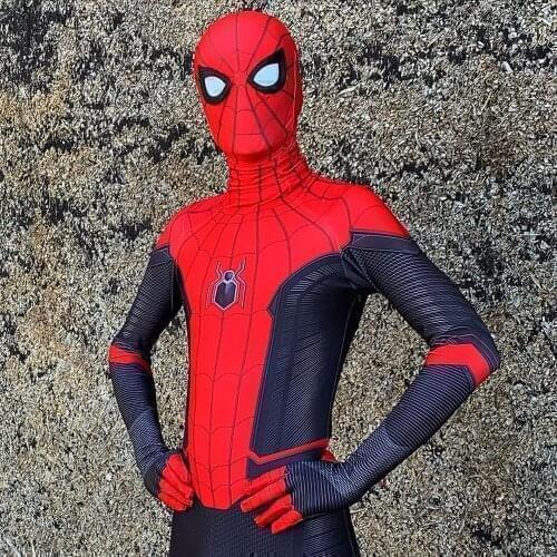 Lejos de casa Peter Parker disfraz de Cosplay Spandex Lycra Zentai traje de Halloween disfraz de superhéroe disfraces halloween