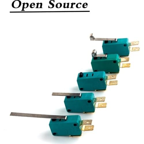 Micro Limit Switches 16A 250V 125V NO+NC+COM 6.3mm 3 Pins SPDT Micro Switch 28mm 52mm Arc Roller Lever Touch Switch Microswitch