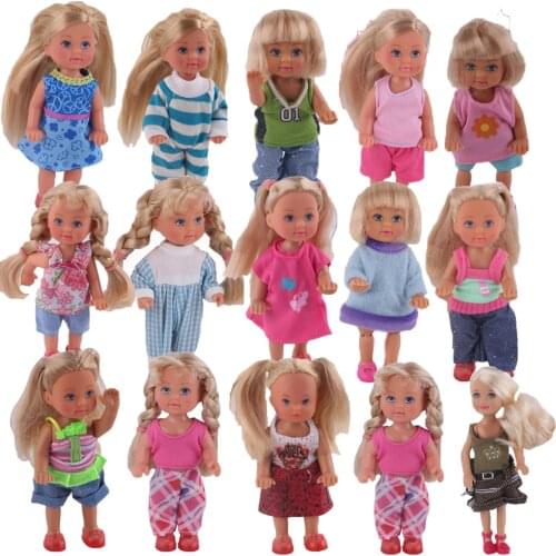 Cute Germany Simbass Doll The Mix 10 Sets Clothes Fit 11cm Similar Kellyes Doll Small Dolls / Baby Toys For Kids Partner