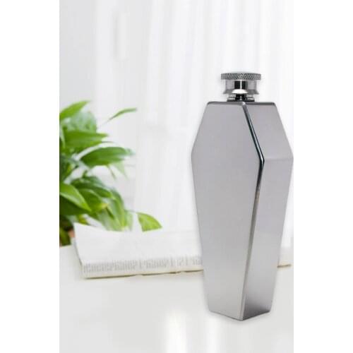 Mini Hip Flask 100ML Personalized Coffin Shape Stainless Steel Portable Flagon Travel Wine Pot Bar Gift Supplies for Men