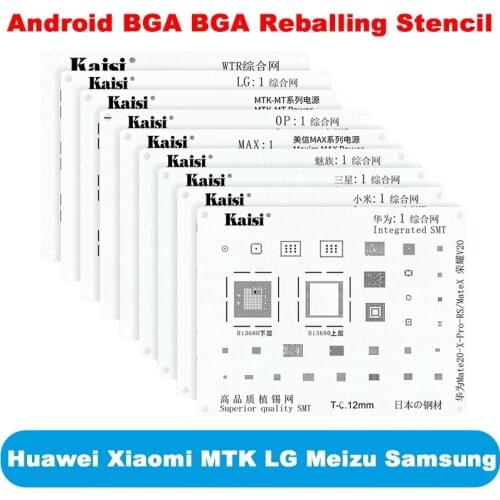 BGA Reballing Stencil Kit Set IC Power Chip For HUAWEI XIAOMI OPPO Meizu LG Samsung MTK High Quality Solder Template