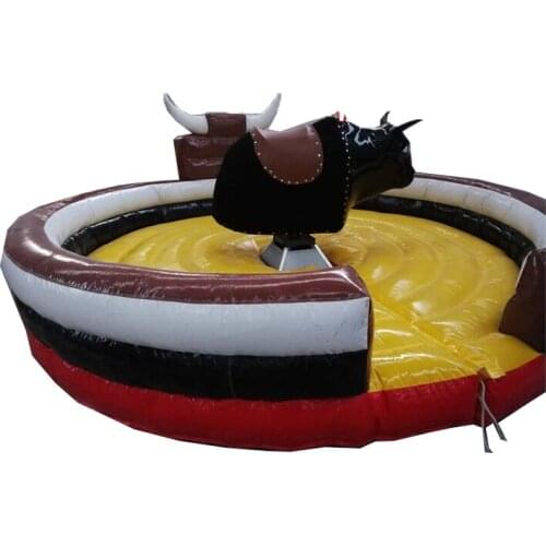 Outdoor Inflatable Mechanical Bull Mattress And Blower Interative Sport Game