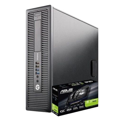 PC GAMING cheap-HP 800 G1 SFF i5 - 4570 3.2 GHz | 16GB RAM | 240SSD + 500HDD | DVD | WIN 10 PRO | GT 1030