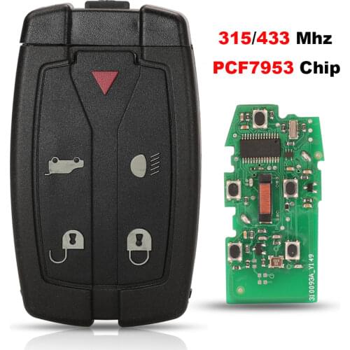 Jingyuqin Remote 5B 315/433Mhz Car Key For Land Rover Freelander 2 Discovery Control Smart Key