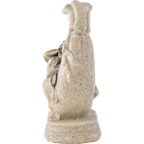 Handmade Happy Maitreya Buddha Statue Deity Luck Wealth Hindu Statue Decor