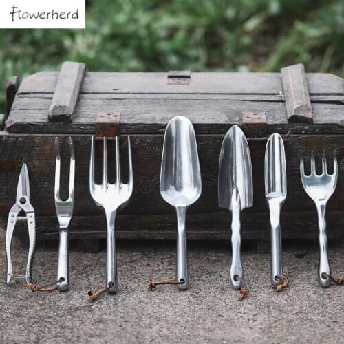 Gardening Tools Mini Garden Hand Tools Magnesium Aluminum Alloy Flowering Tools Scissors Shovel Harrow Pointed Shovel Kitchening