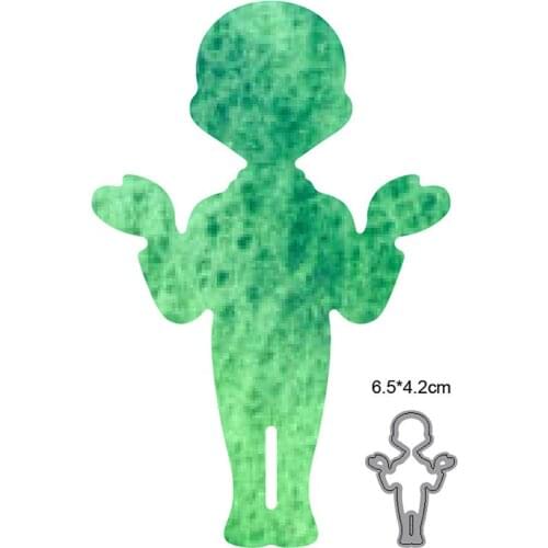 Metal Cutting Dies Cut Mold Boy Gesture Christmas Decoration Scrapbook Paper Craft Knife Mould Blade Punch Stencils