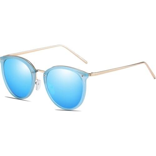 LUOMON Blue Retro Sunglasses Brand Designer Transparent Driving Polarized Glasses Outdoor Women Luxury Colorful Eyewear Ladies