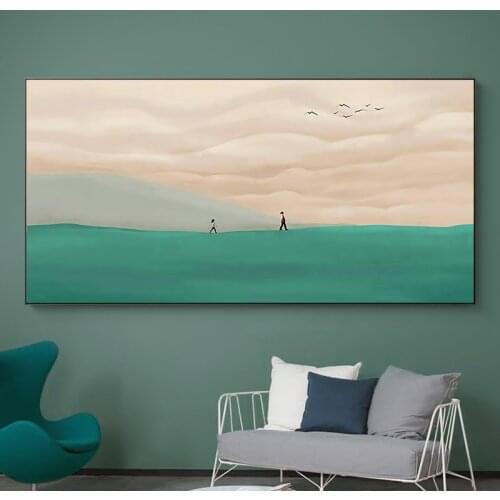 Decorative Painting Modern Large Sofa Hanging Painting Restaurant Landscape Painting Oil Painting Bedroom Bedside Painting