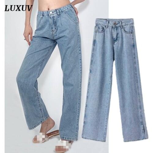 LUXUV Sweatpants Womens Clothing Trousers Cargo Urbane Wide Leg Sport Pants Sets Streetwear Tracksuit Denim Overalls Baggy