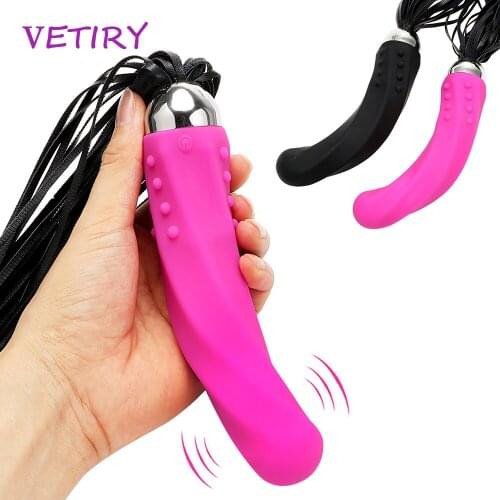 VETIRY Whip Vibrator Simulation Penis Silicone G-spot Dildo Vibrator Massage Sex Toys for Women Female Masturbation Sex Products