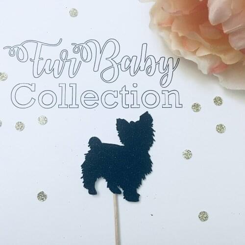 Yorkie cupcake toppers, yorkshire terrier cupcake topper, dog cupcake toppers cupcake topper, Birthday party cupcake