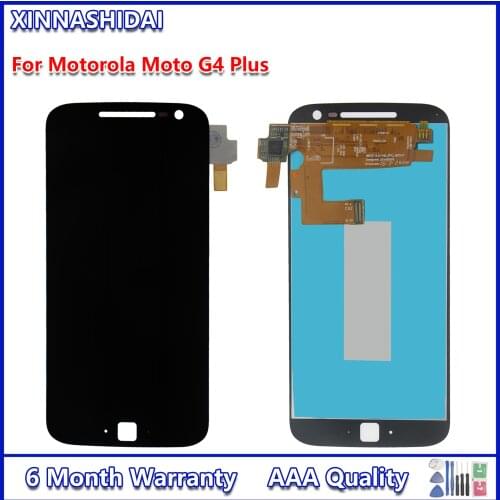 For Motorola Moto G4 Plus LCD Display Replacement Touch Digitizer Frame XT1644 XT1642 for Moto g4 plus LCD With frame