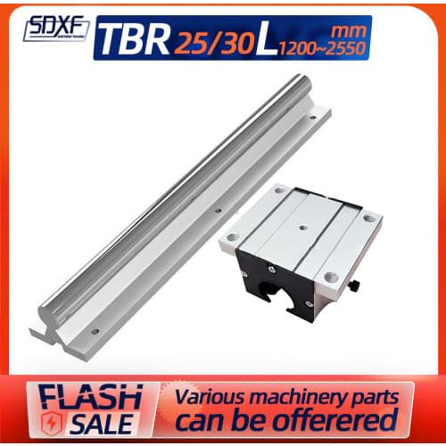 1/2PCS domestic linear guide rail plus dust-proof TBR linear guide rail + TBR dust-proof TBR25/30, length 1200-2550mm